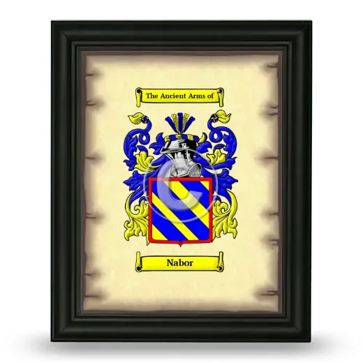 Nabor Coat of Arms Framed - Black