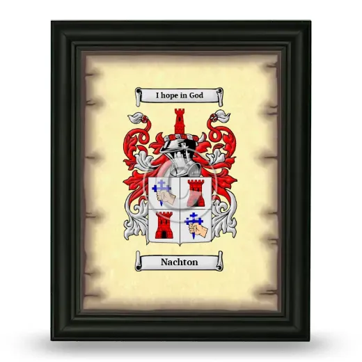 Nachton Coat of Arms Framed - Black