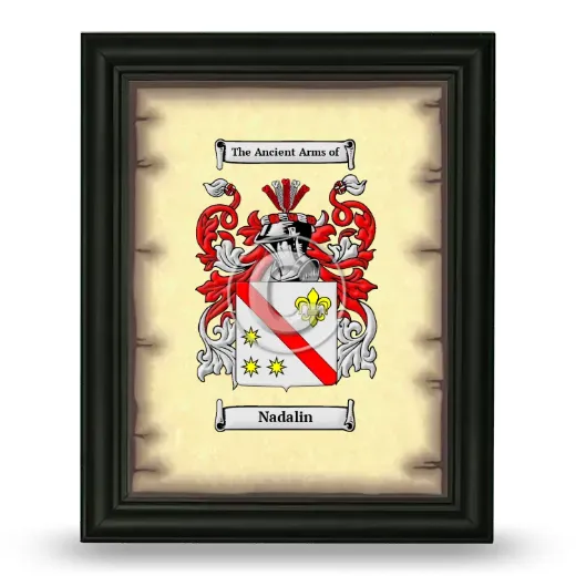 Nadalin Coat of Arms Framed - Black