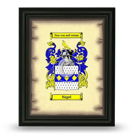 Nagel Coat of Arms Framed - Black