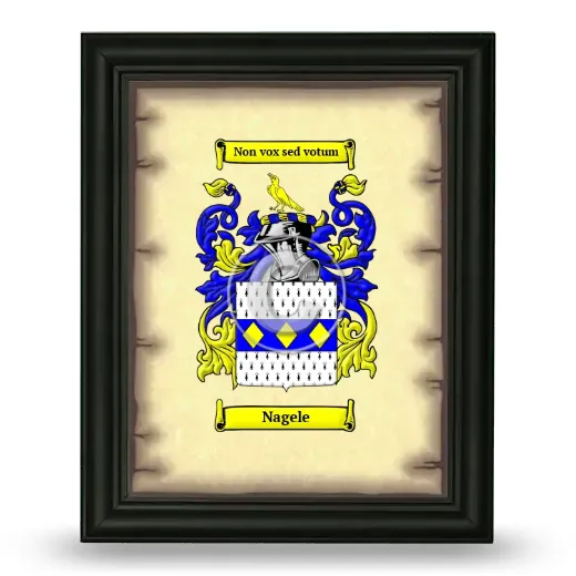 Nagele Coat of Arms Framed - Black
