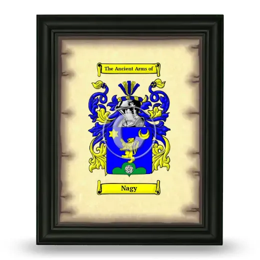 Nagy Coat of Arms Framed - Black