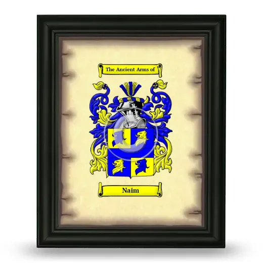 Naim Coat of Arms Framed - Black