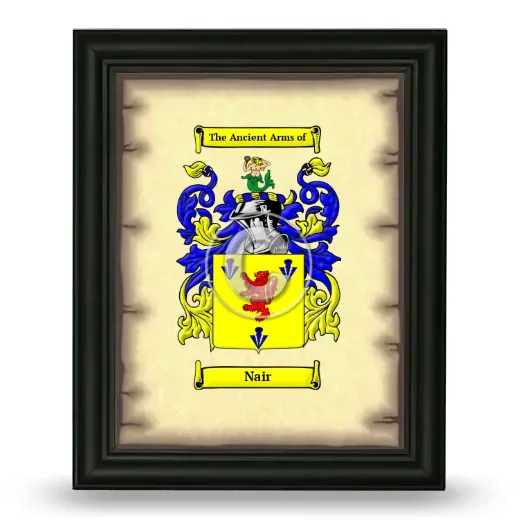 Nair Coat of Arms Framed - Black
