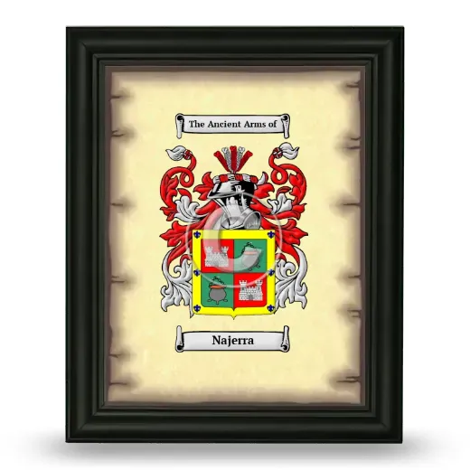 Najerra Coat of Arms Framed - Black