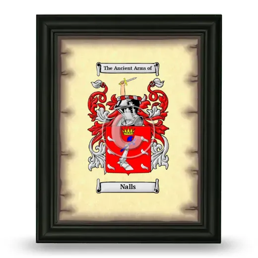 Nalls Coat of Arms Framed - Black