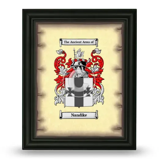 Nandike Coat of Arms Framed - Black