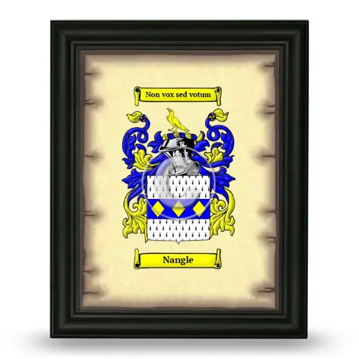 Nangle Coat of Arms Framed - Black