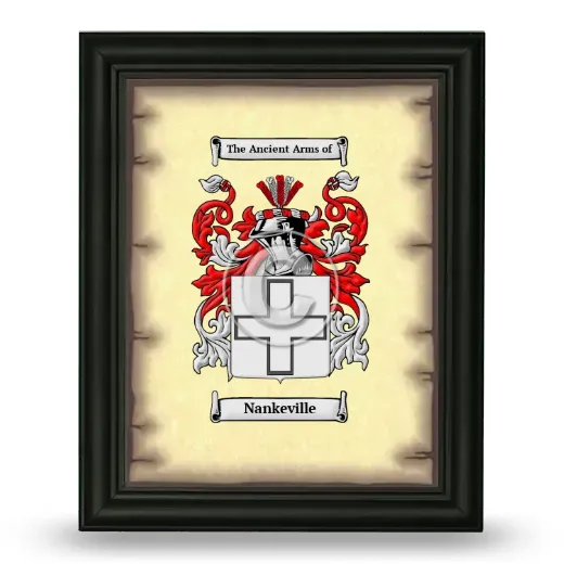 Nankeville Coat of Arms Framed - Black