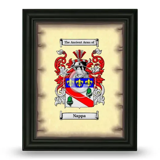 Nappa Coat of Arms Framed - Black