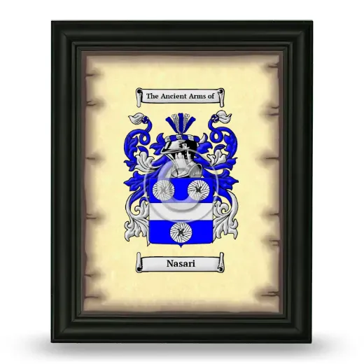 Nasari Coat of Arms Framed - Black