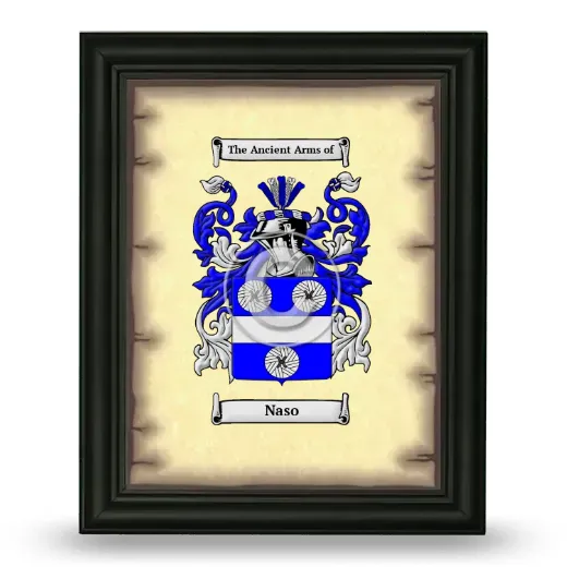 Naso Coat of Arms Framed - Black