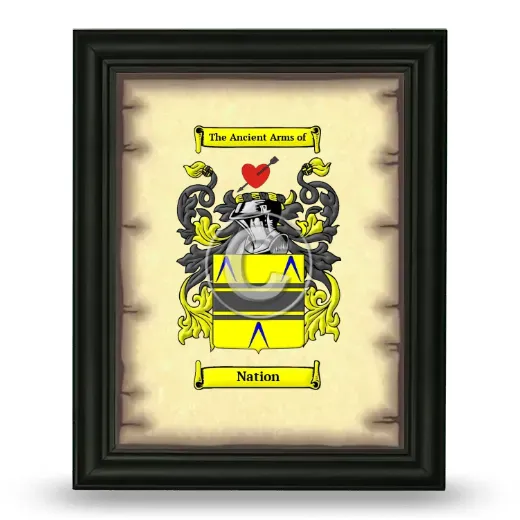 Nation Coat of Arms Framed - Black
