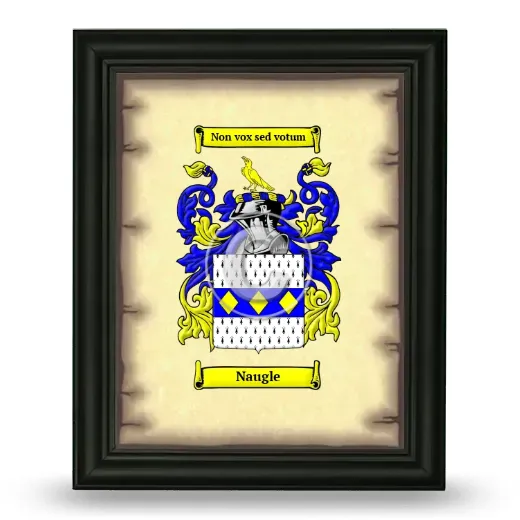 Naugle Coat of Arms Framed - Black