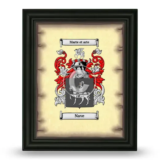 Nave Coat of Arms Framed - Black
