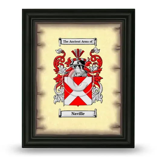 Naville Coat of Arms Framed - Black