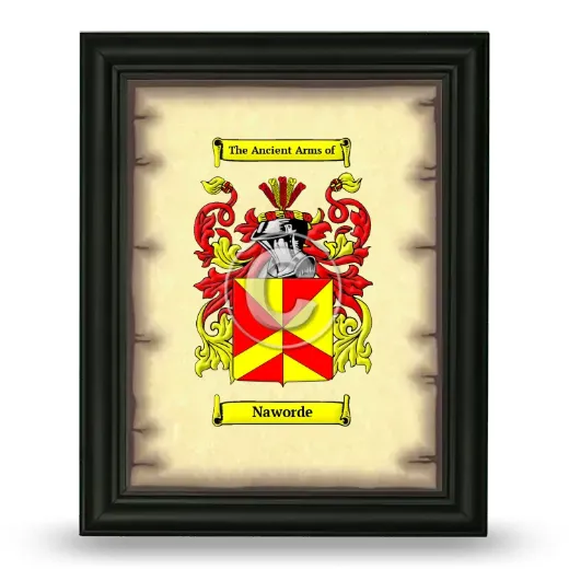 Naworde Coat of Arms Framed - Black