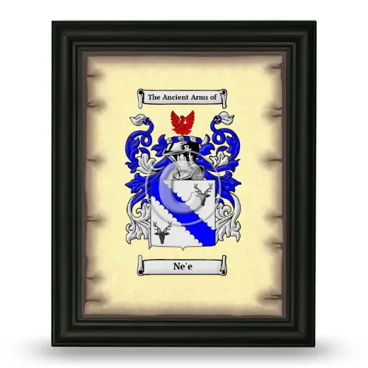 Ne'e Coat of Arms Framed - Black