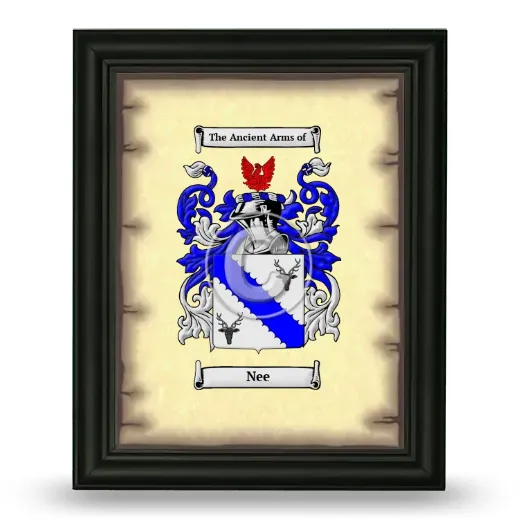 Nee Coat of Arms Framed - Black