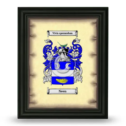 Neen Coat of Arms Framed - Black