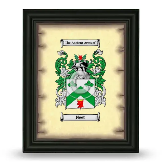 Neet Coat of Arms Framed - Black