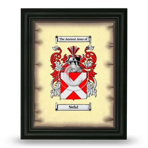 Nefal Coat of Arms Framed - Black