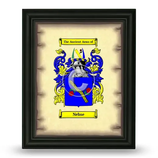 Nehse Coat of Arms Framed - Black