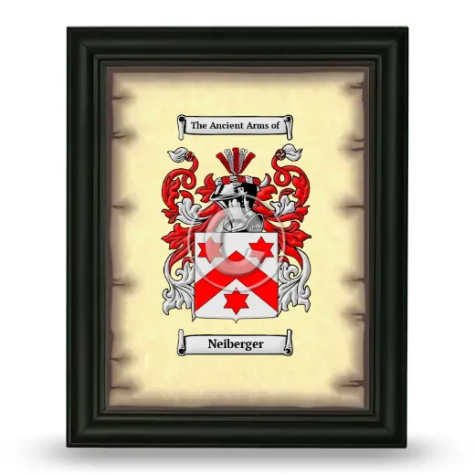 Neiberger Coat of Arms Framed - Black