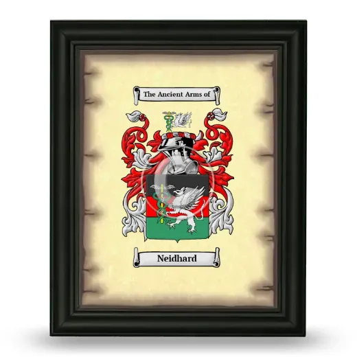 Neidhard Coat of Arms Framed - Black