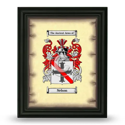 Nelson Coat of Arms Framed - Black
