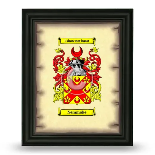 Nemmoke Coat of Arms Framed - Black