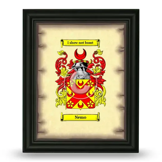 Nemo Coat of Arms Framed - Black