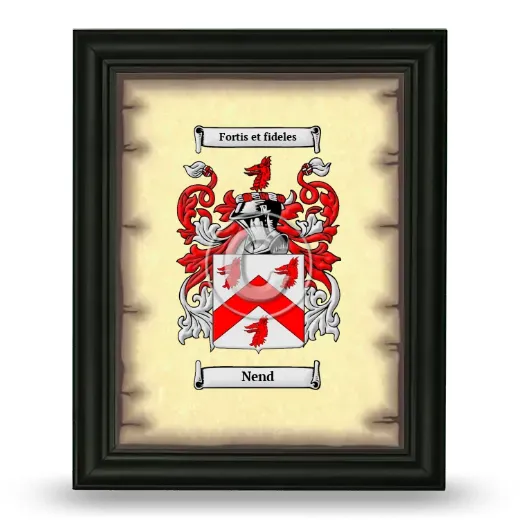 Nend Coat of Arms Framed - Black