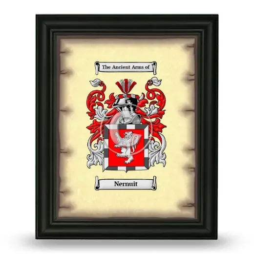 Nernuit Coat of Arms Framed - Black