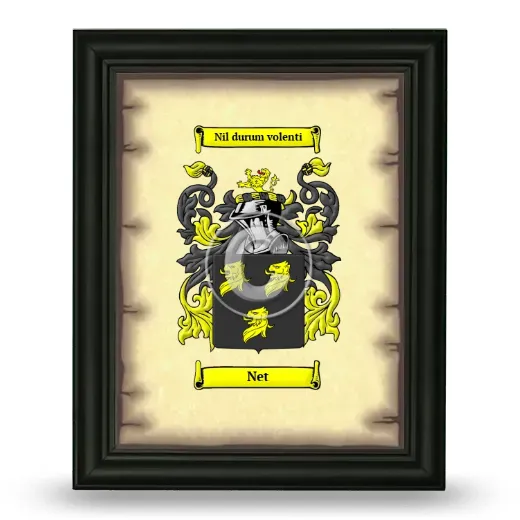 Net Coat of Arms Framed - Black