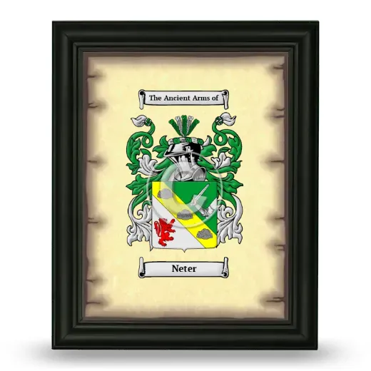 Neter Coat of Arms Framed - Black