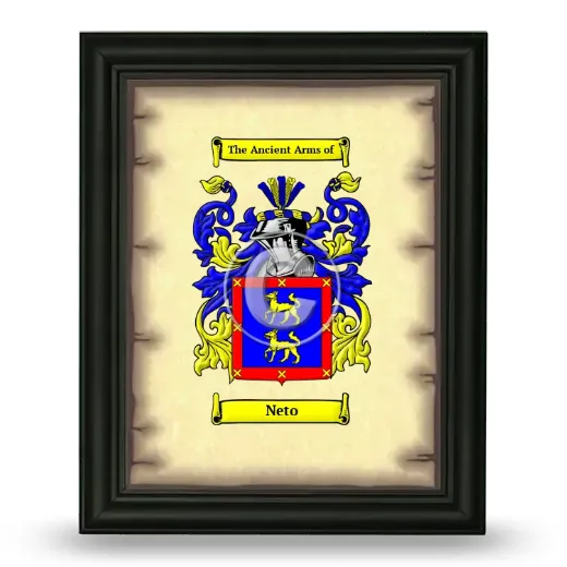 Neto Coat of Arms Framed - Black