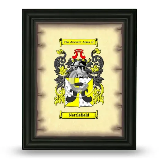 Nettlefield Coat of Arms Framed - Black