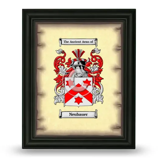 Neubauer Coat of Arms Framed - Black