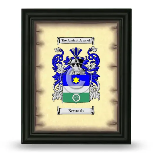 Neurath Coat of Arms Framed - Black