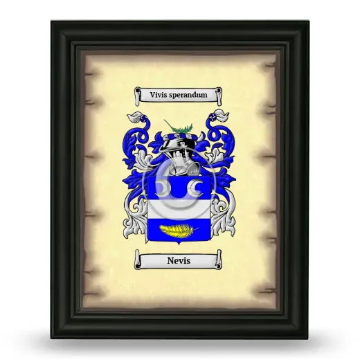 Nevis Coat of Arms Framed - Black