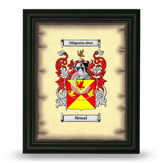 Newal Coat of Arms Framed - Black