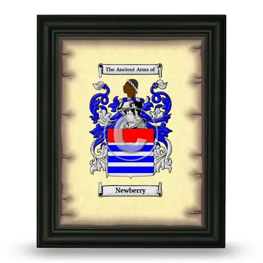 Newberry Coat of Arms Framed - Black