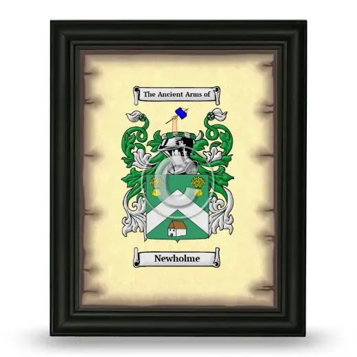 Newholme Coat of Arms Framed - Black