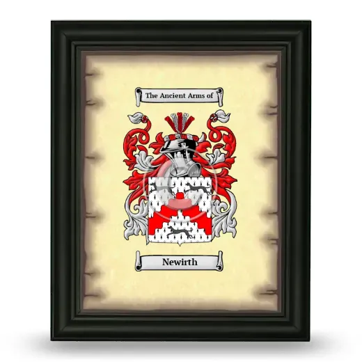 Newirth Coat of Arms Framed - Black