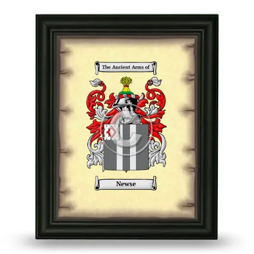 Newse Coat of Arms Framed - Black