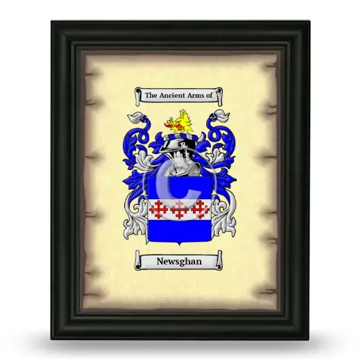 Newsghan Coat of Arms Framed - Black