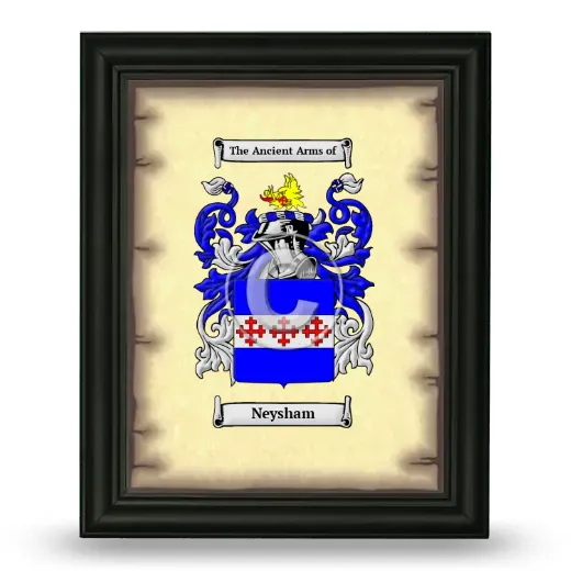 Neysham Coat of Arms Framed - Black