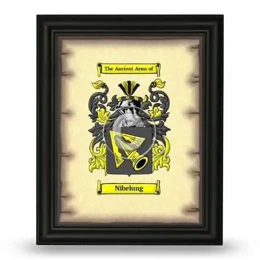 Nibelung Coat of Arms Framed - Black