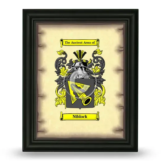 Niblock Coat of Arms Framed - Black